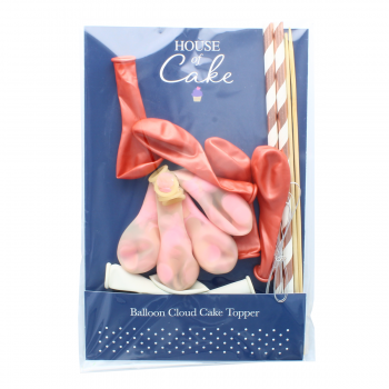 Cake Topper - Balloon Cloud - Rose Gold